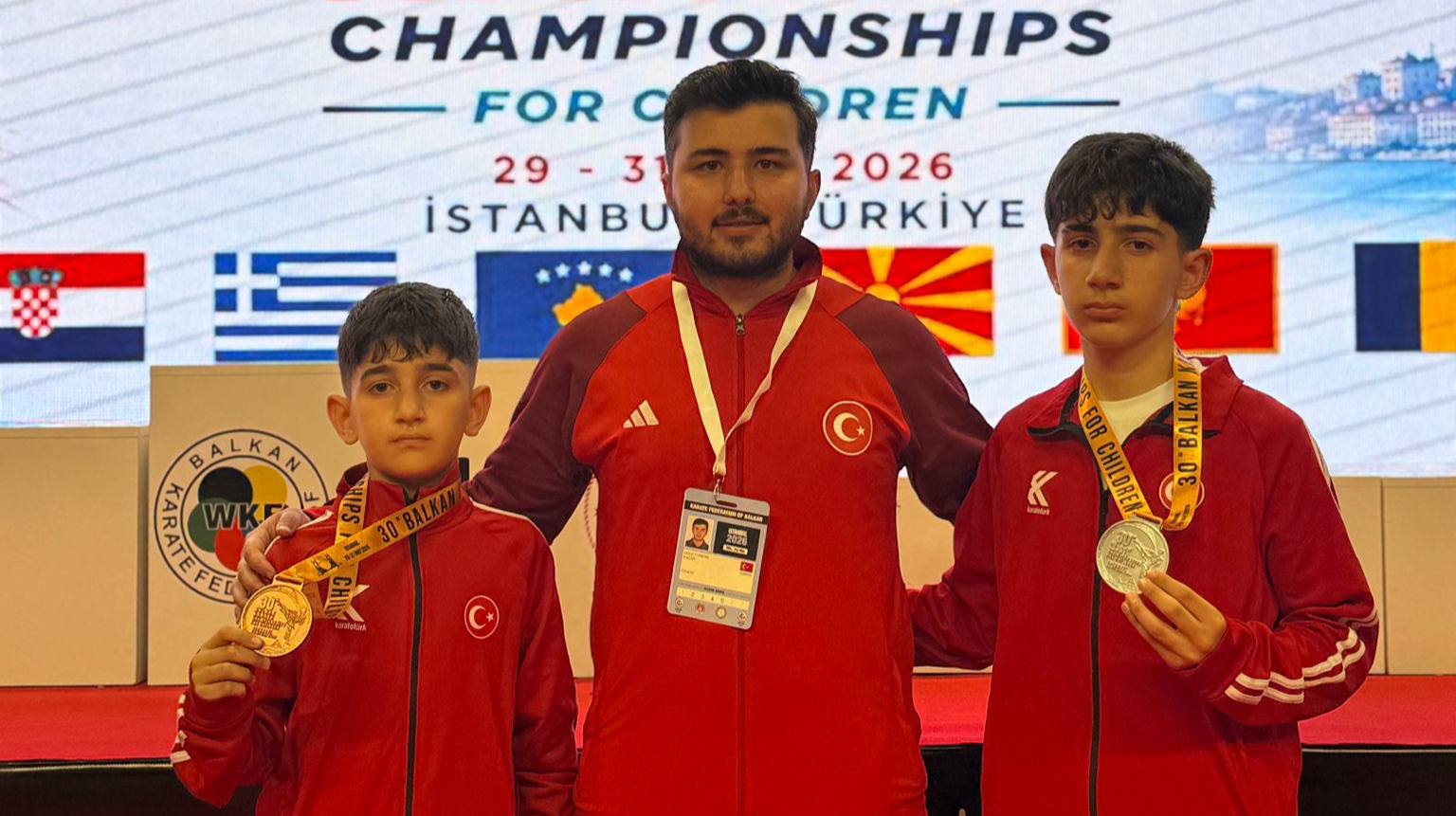 30.Balkan Karate Çocuklar Şampiyonası’nda sporcularımızdan  1 gümüş ve 1 bronz madalya
